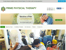 Tablet Screenshot of primeptclinic.com